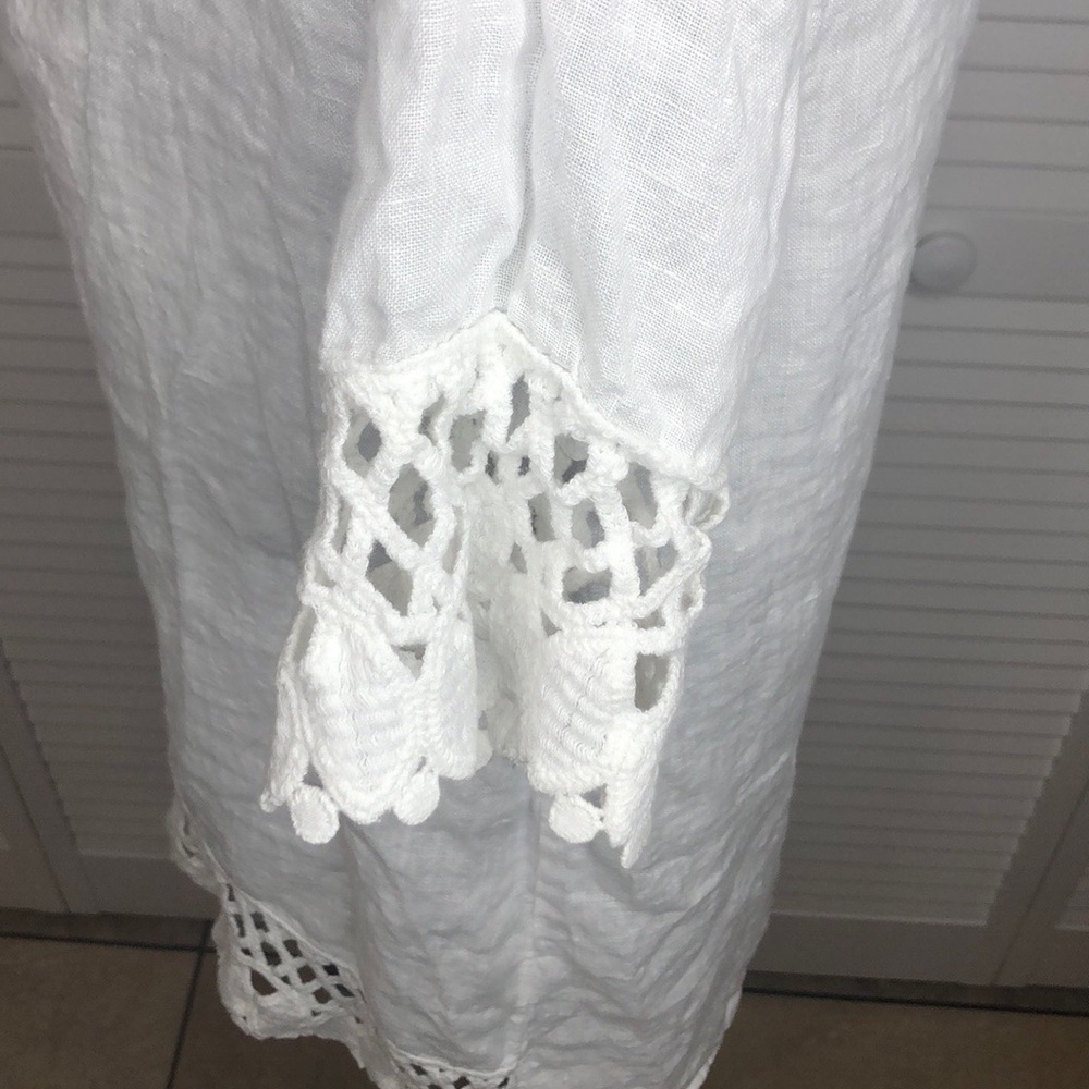 Lungo L’arno Linen Lace Top S Made in Italy - Picture 2 of 6